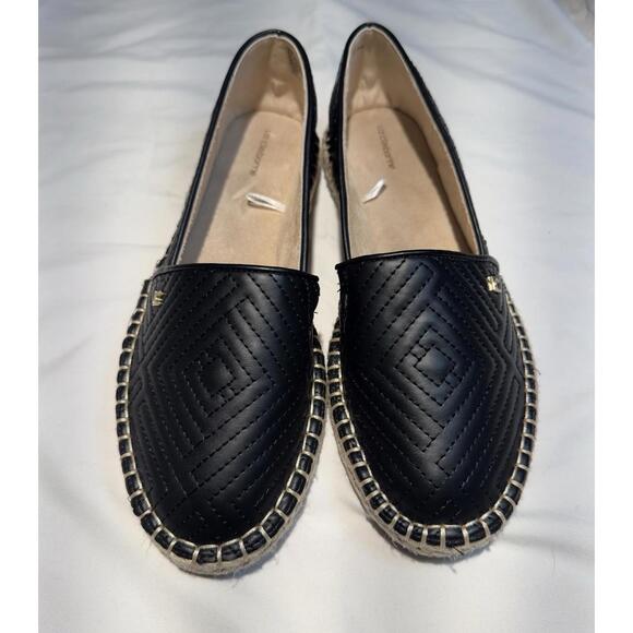 Liz Claiborne Shoes - Liz Claiborne Marta Black Quilted Espadrille Flats Women’s Size 9M Slip On